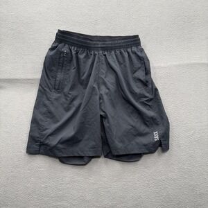 SAXX Kinetic Train 2N1 Shorts Mens Medium Blue Lined Running 8 Inseam Athletic